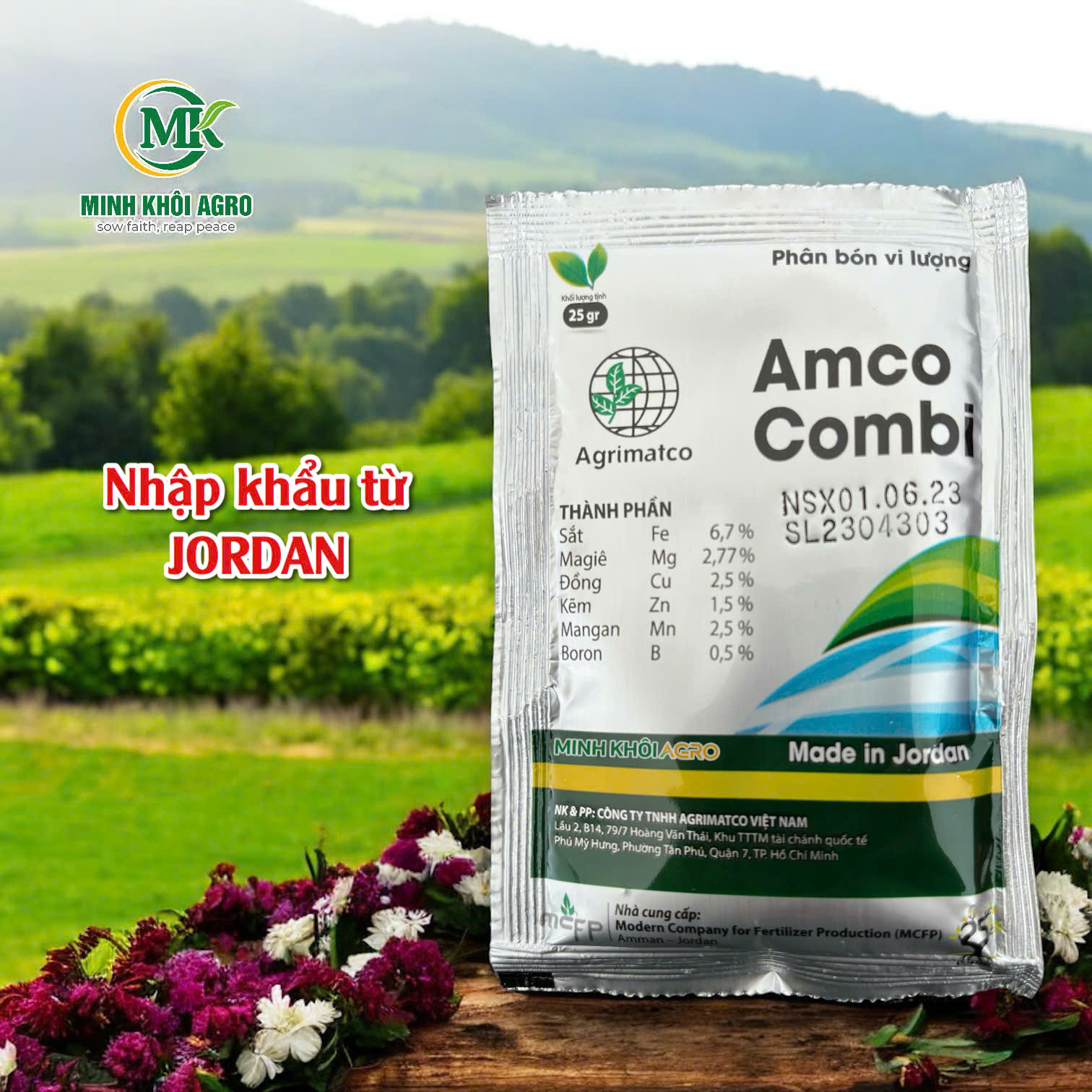 Phân bón vi lượng Amco Combi - Gói 25g